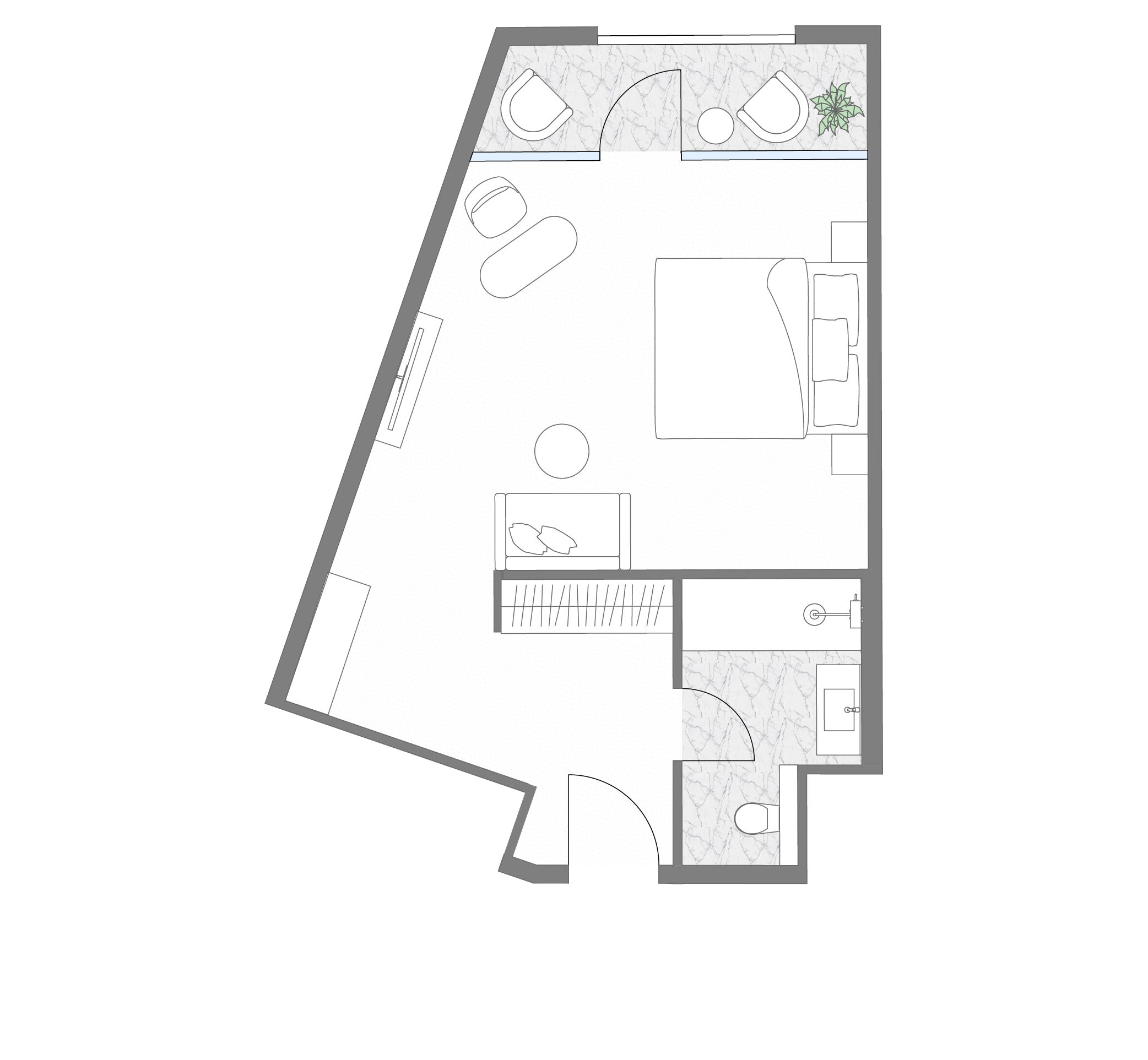 Полу-люкс 43.5 м²